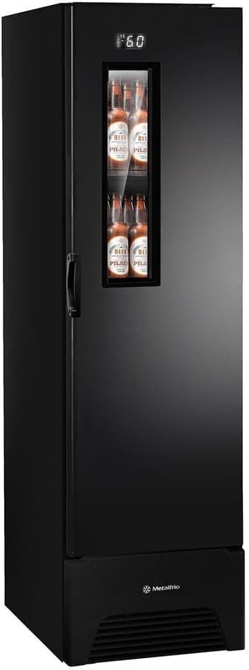 Cervejeira Metalfrio Vertical 336 Litros Optima Preto Vn28fp 110v